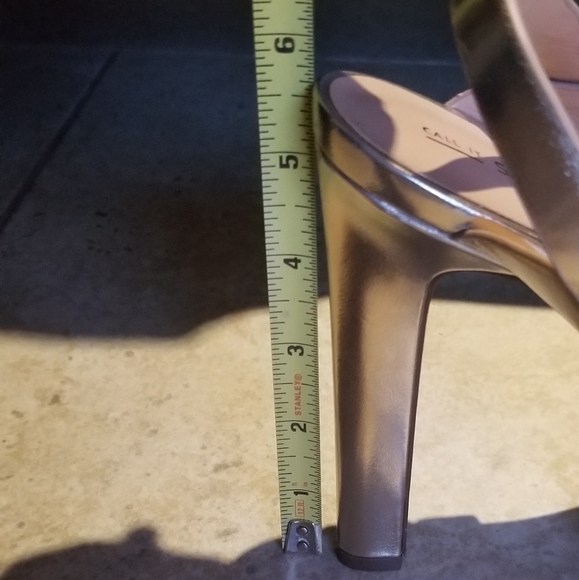 Gold Shiny Metallic High Platform High Heels Miami 7.5 - Picture 15 of 16